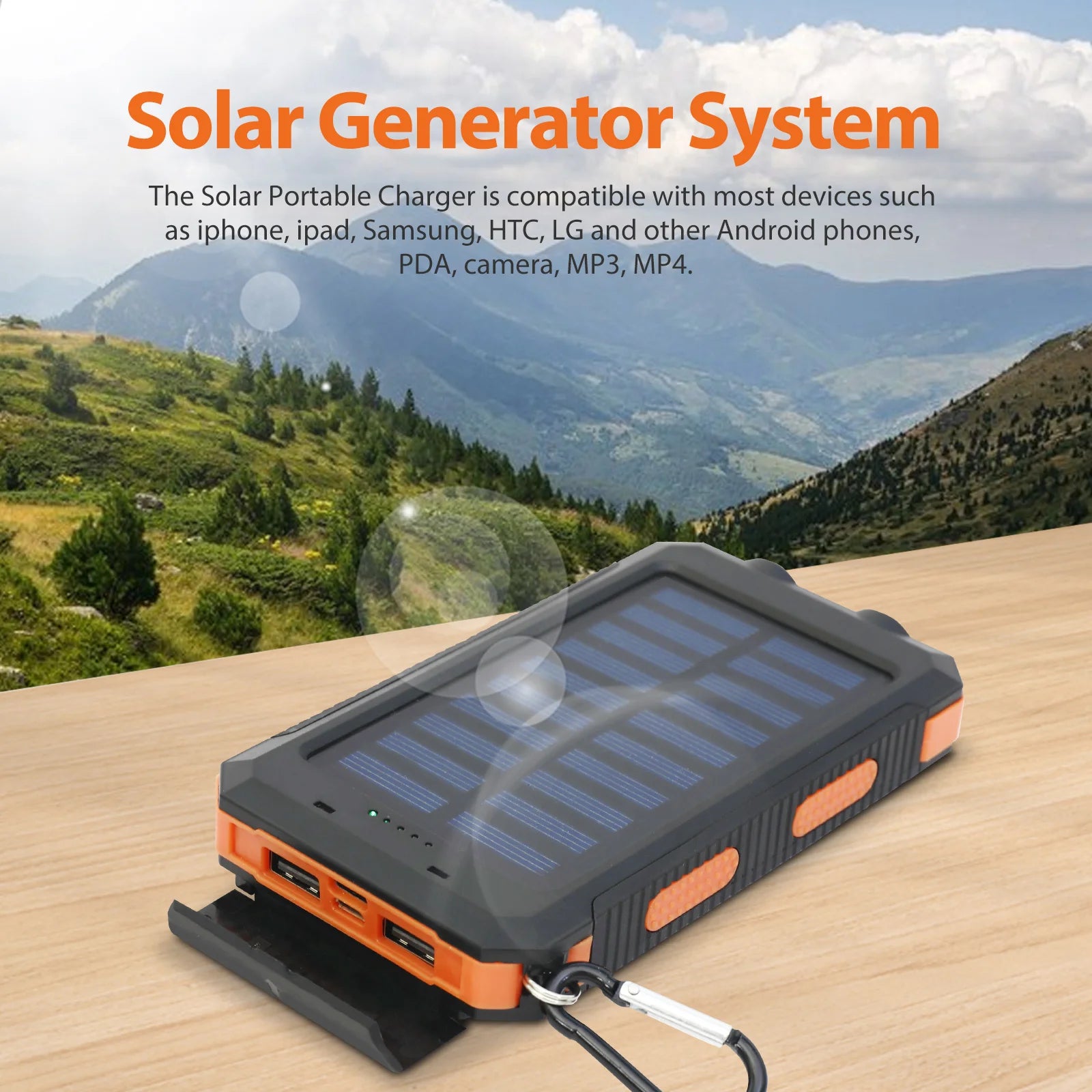 Cargador solar portátil de 20 000 mAh