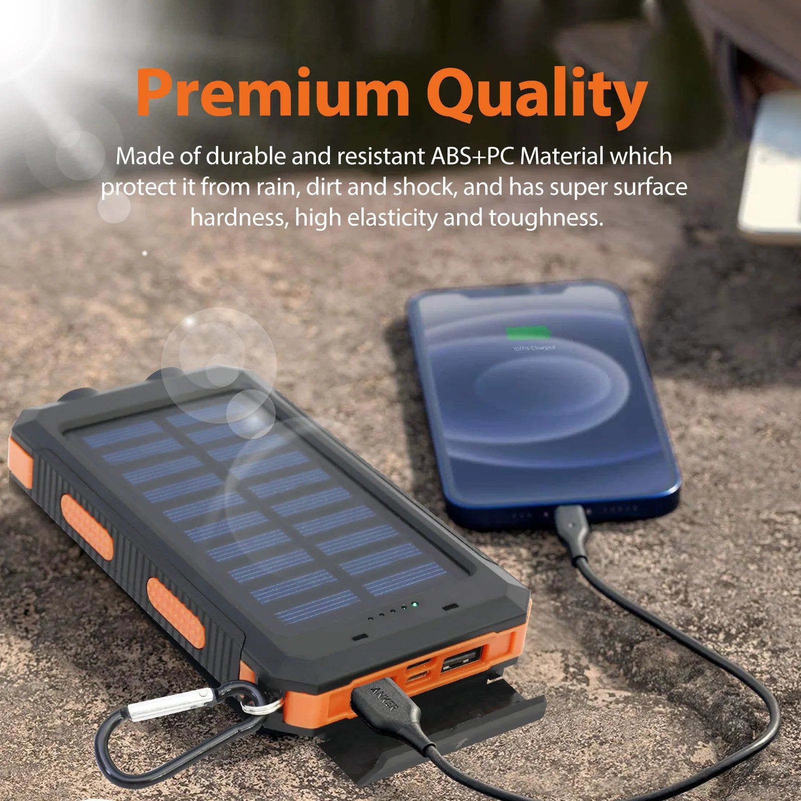 Cargador solar portátil de 20 000 mAh
